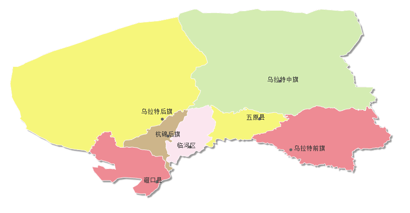 ,别称河套,巴盟,巴市,内蒙古自治区辖地级市