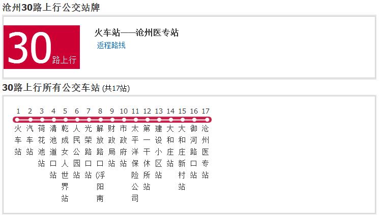 沧州公交30路