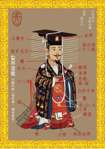 lemmaid="1294564">衮衣 /a>和冕,是中国古代皇帝及上公的礼服和礼冠