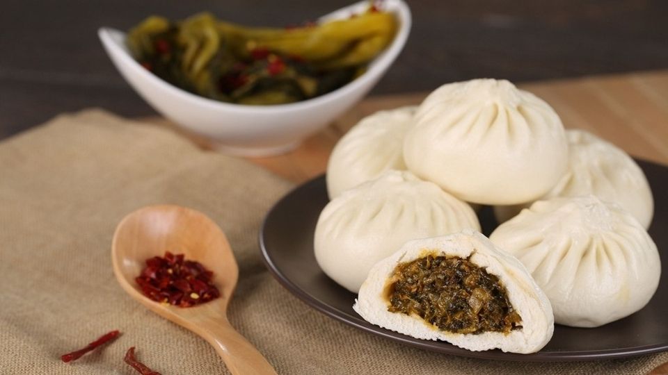 酸菜馅包子