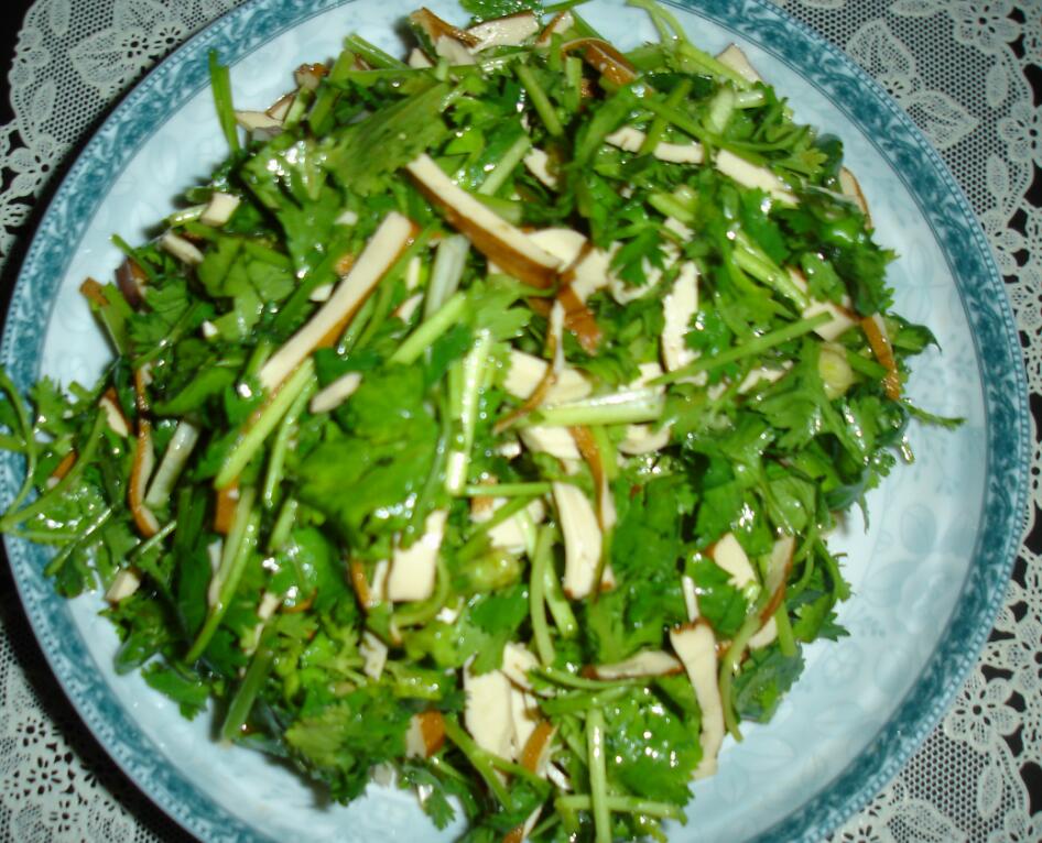 凉拌香菜香干丝