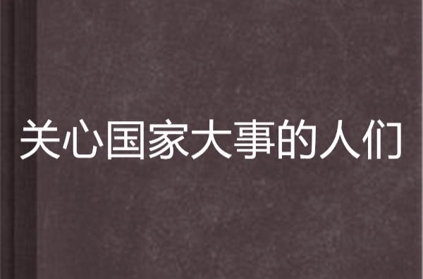关心国家大事的人们