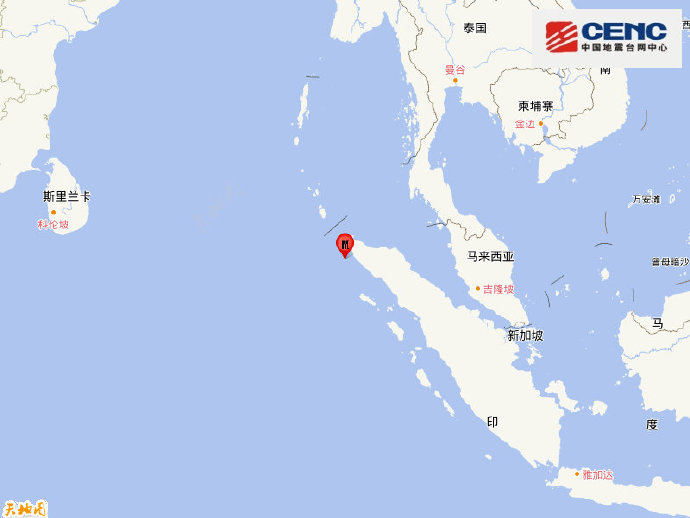 3·5苏门答腊岛海域地震