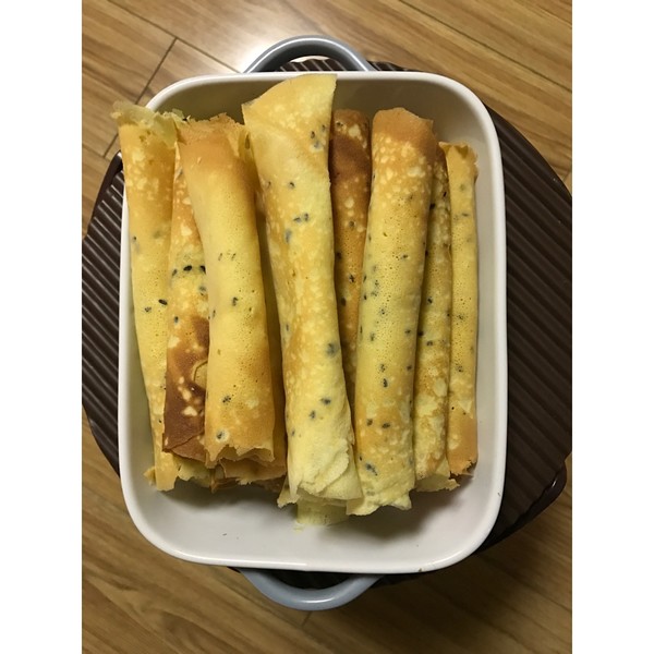 平底锅脆皮蛋卷