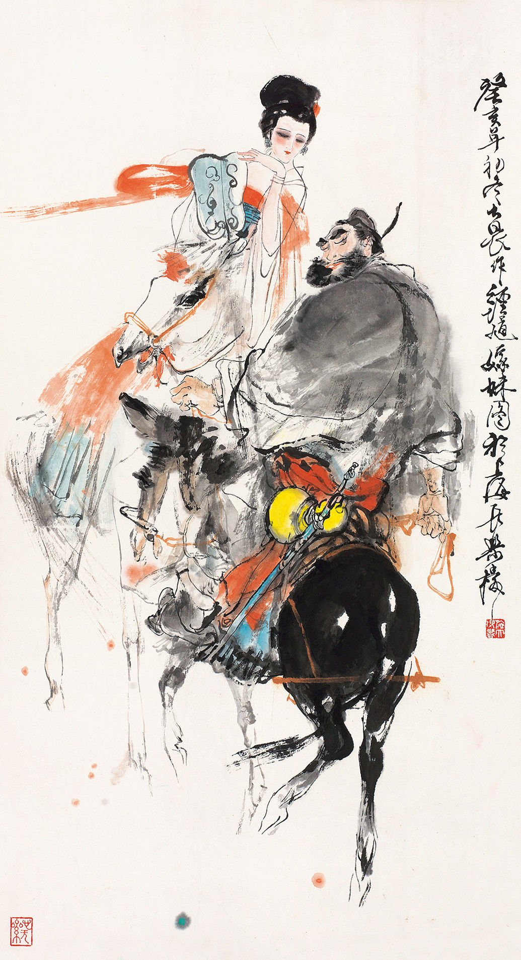 >钟馗 /a>嫁妹是我国流传已久的民间传说故事,"钟馗嫁妹"已经成为绘画