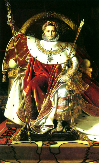 坐在王座上的拿破仑一世