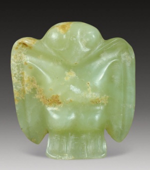  p>在红山文化飞禽类的玉雕中,玉鸮最为突出.