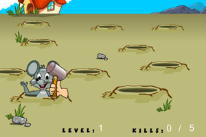  p>经典打地鼠是一款敏捷游戏,点击鼠标打击老鼠即可. /p>