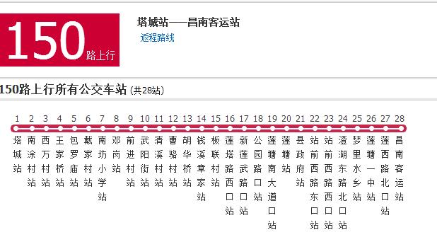 南昌公交150路