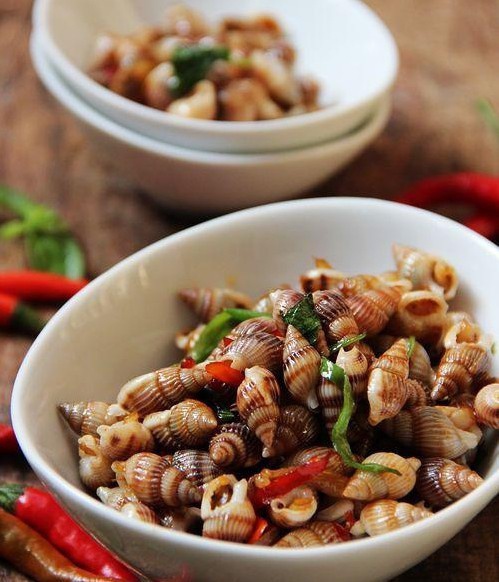 九层塔炒海螺狮
