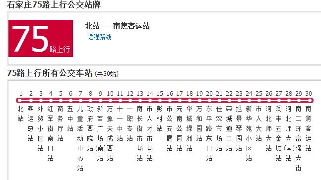 石家庄公交75路