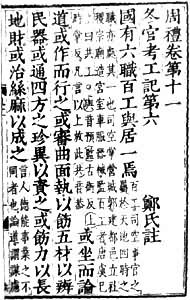  p>《考工记》亦称《周礼·冬官考工记》,中国先时期的手工艺专著