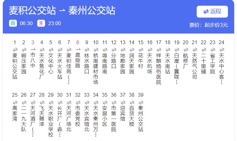 天水公交1路