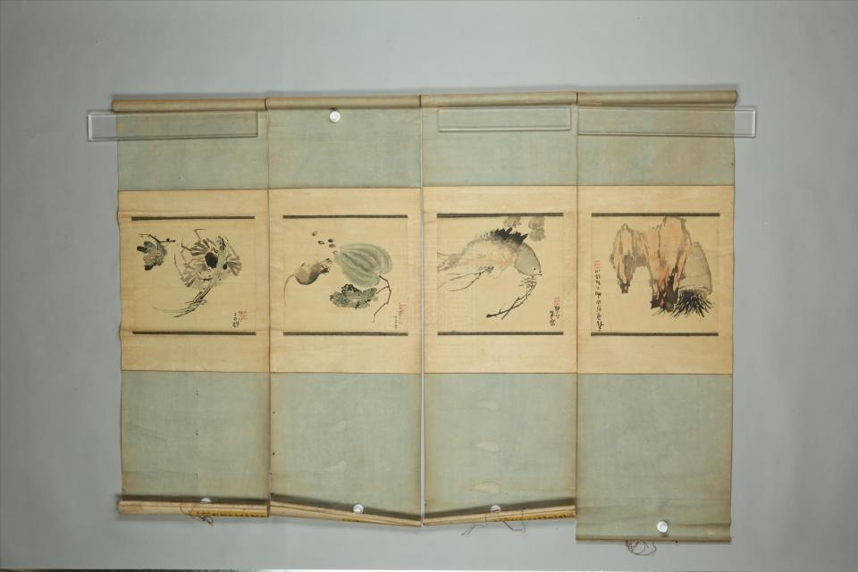 清李石君指画屏