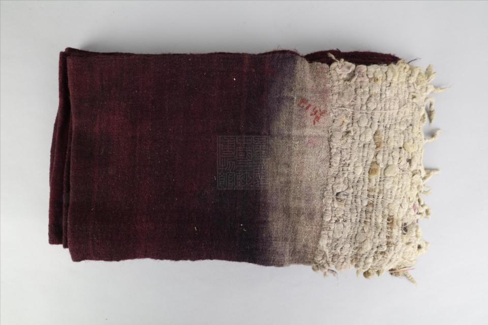 民国红色羊毛氆氇