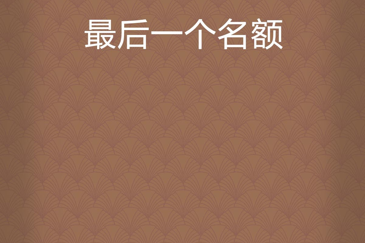 最后一个名额