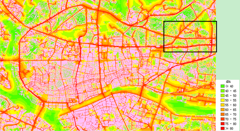 广州市交通噪声地图