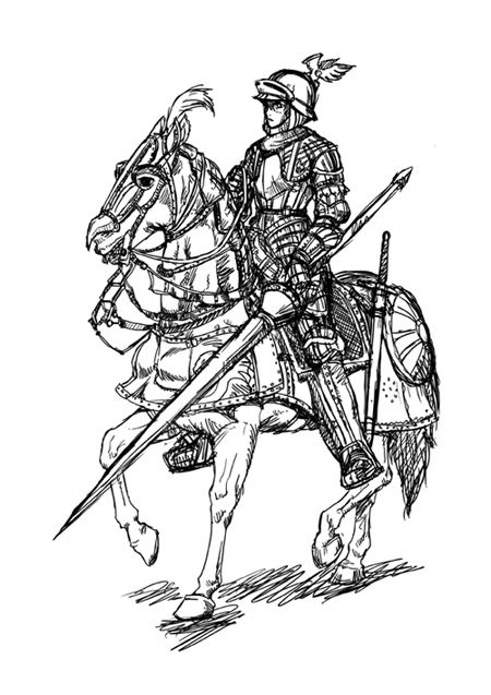 出的骑士枪(lance),或被称为枪矛,中世纪至近代主要被欧洲骑兵所采用