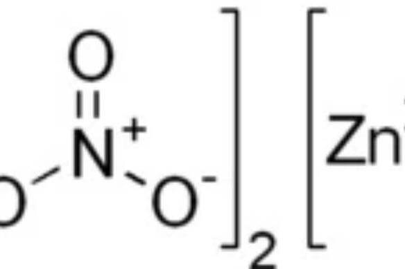  p>硝酸锌是一种无机物,化学式为zn(no sub>3 /sub>) sub>2 /sub>,无