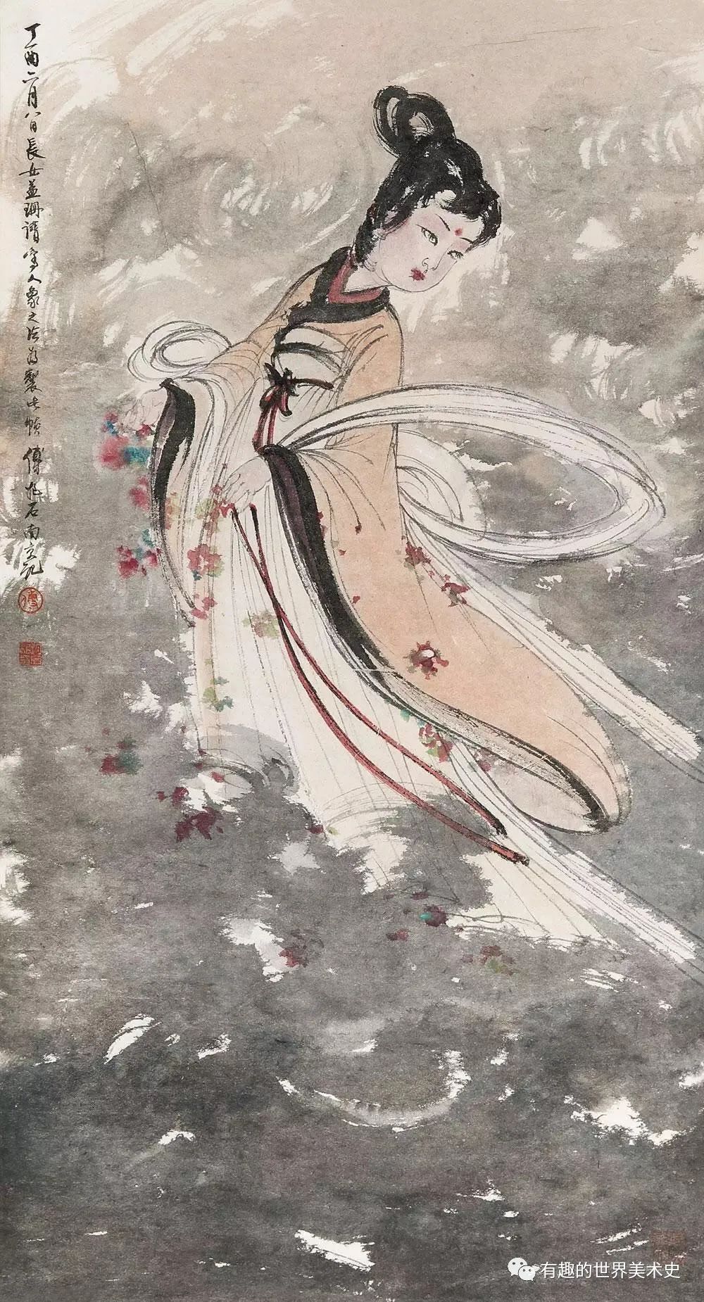 傅抱石笔下的美女，端庄高贵、美艳惊人！_百科TA说