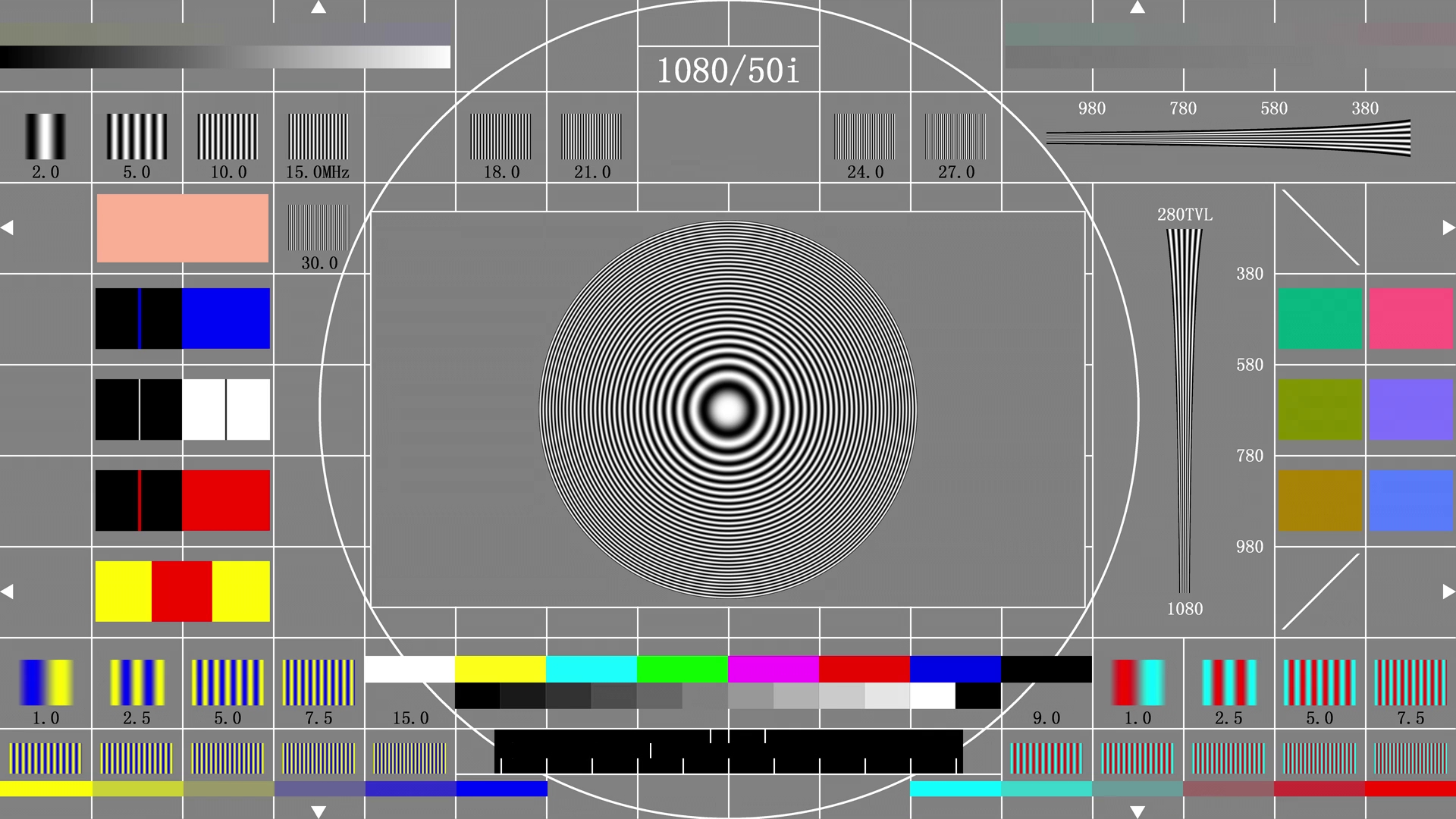  p>测试图(即电视信号测试图)又称测试卡,是指电视台在正常电视节目