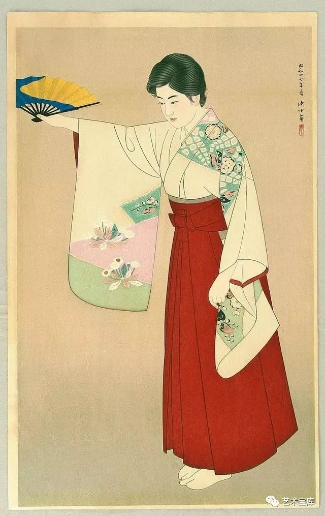 浮世絵美人画 伊東 深水 特選作