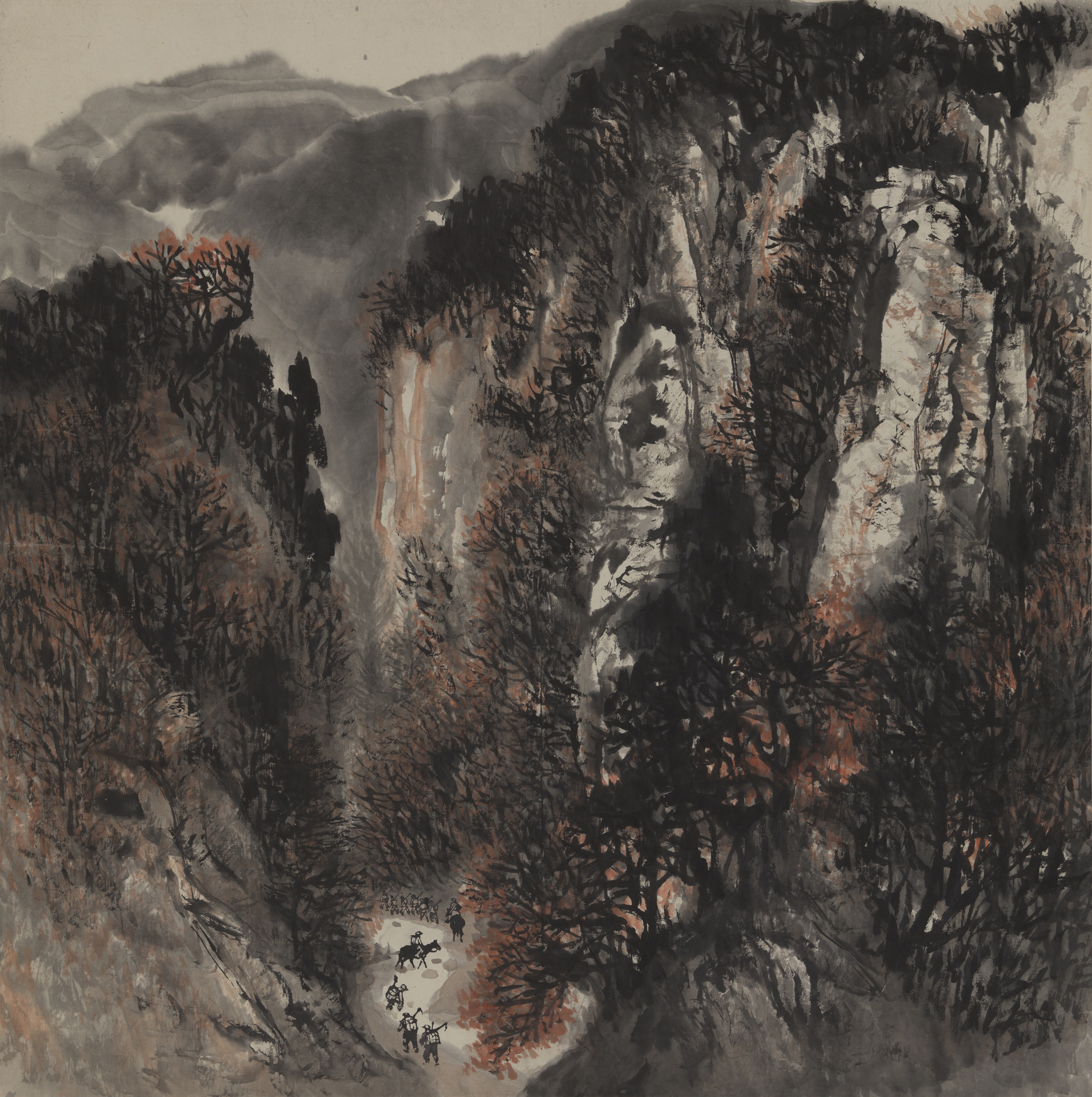  p data-id="gnfj7g9aie">《南泥湾途中》是1961年石鲁创作的国画,现