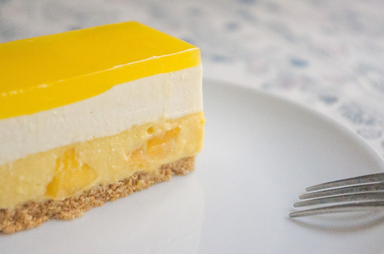 芒果奶油冻芝士蛋糕