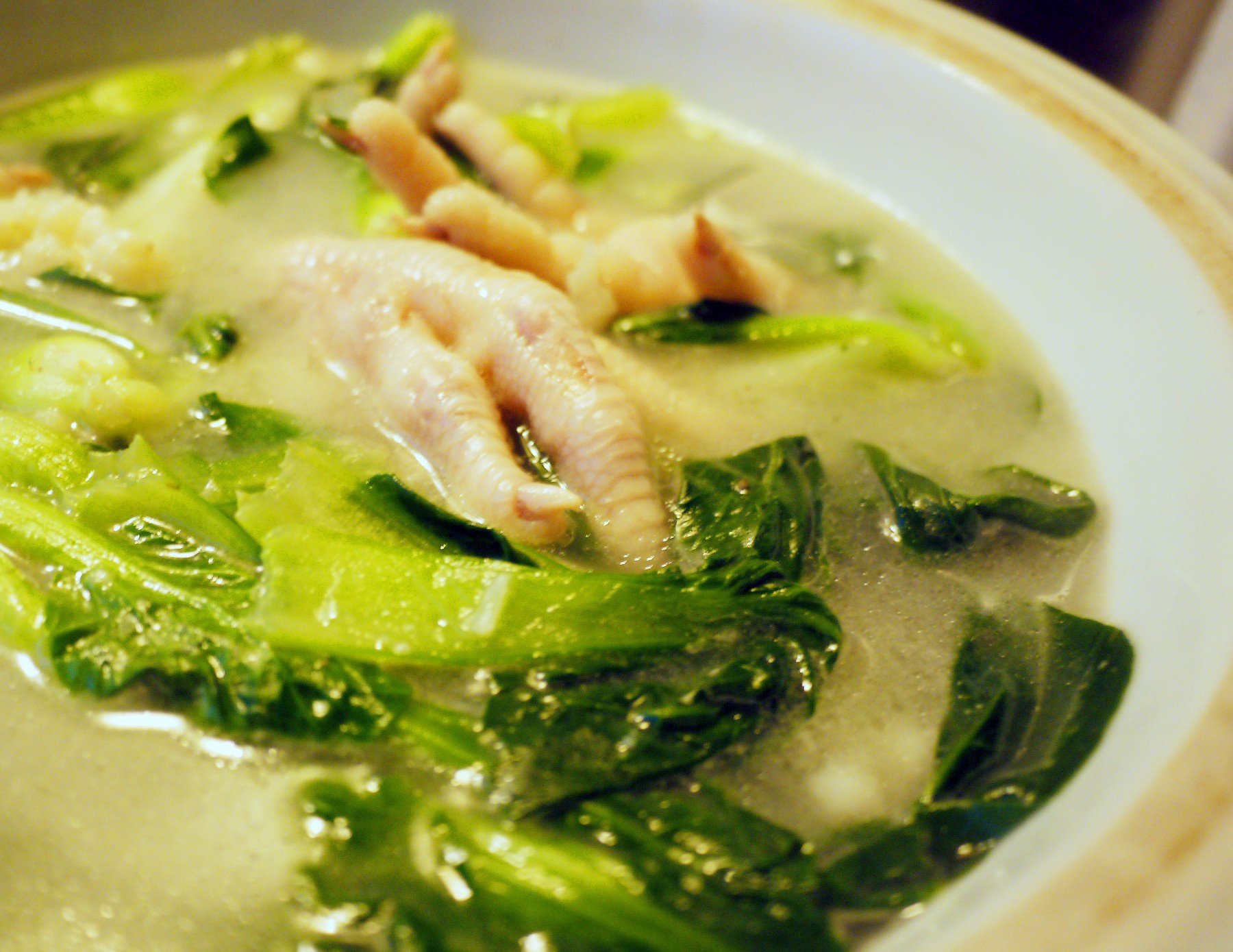 青菜鸡脚汤