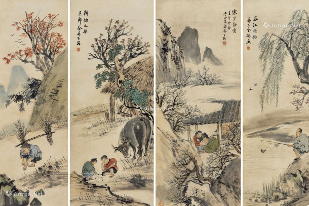 渔樵耕读卷