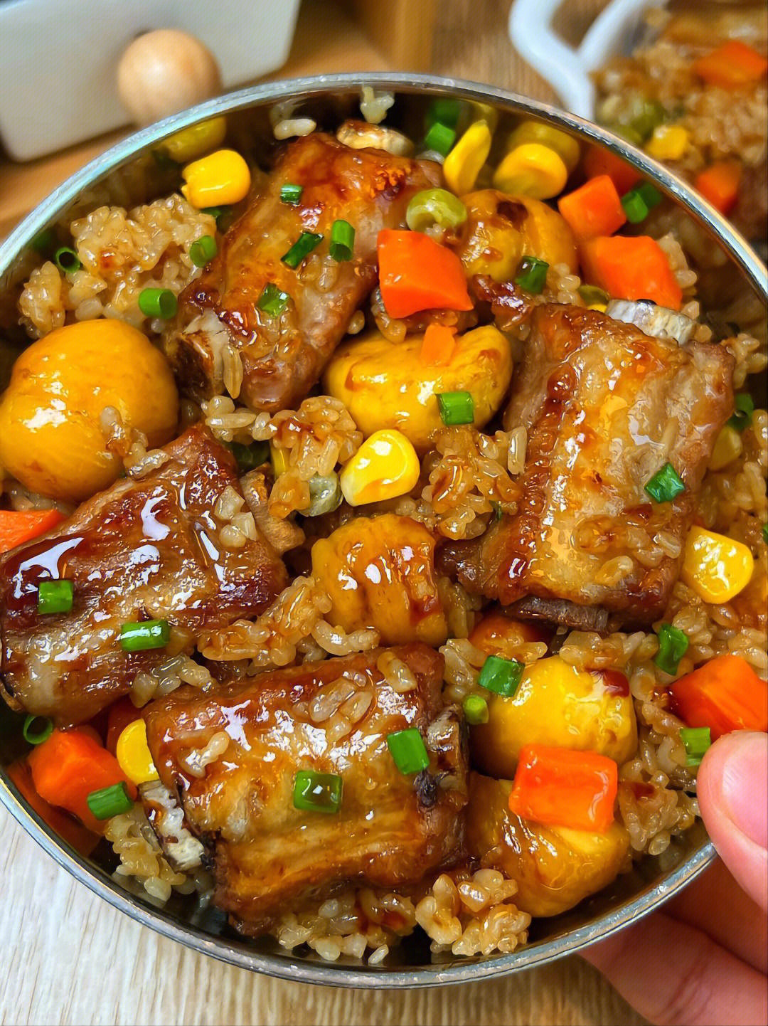 排骨板栗焖饭