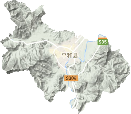 <p>小溪镇地形图