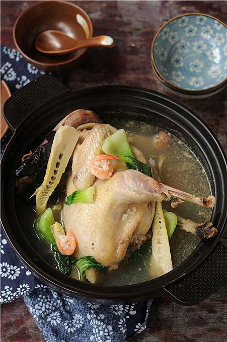 奶汤八宝布袋鸡