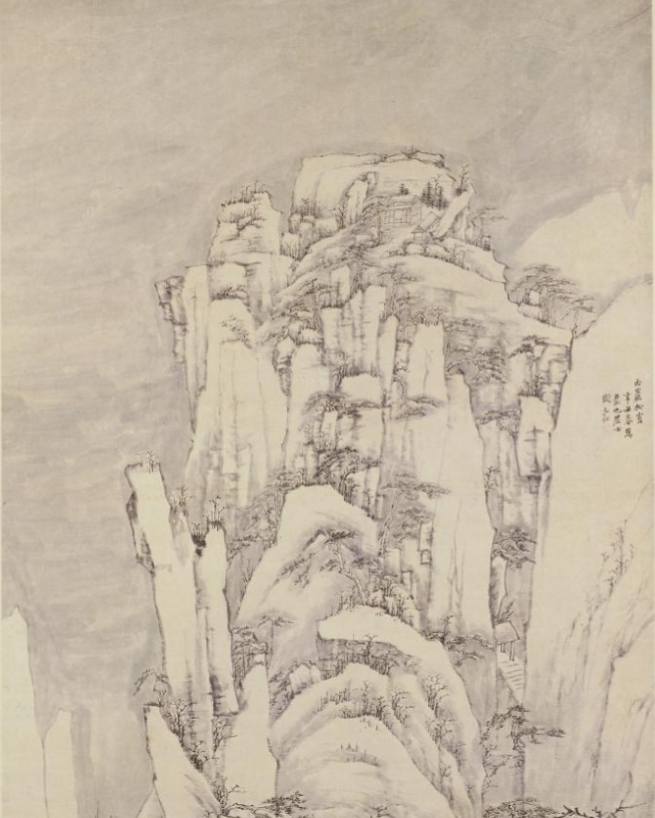 弘仁《西岩松雪图》