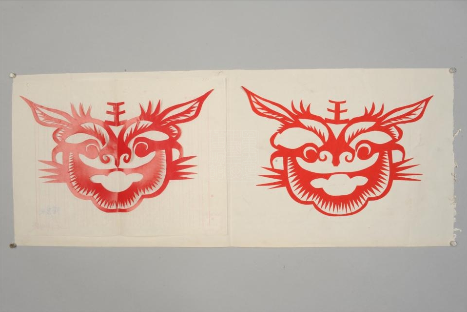 刻纸虎头,刻纸_文秘苑图库