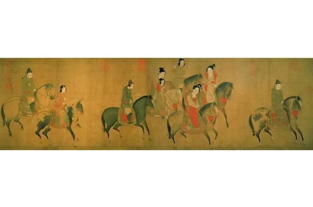 传宋李公麟画丽人行