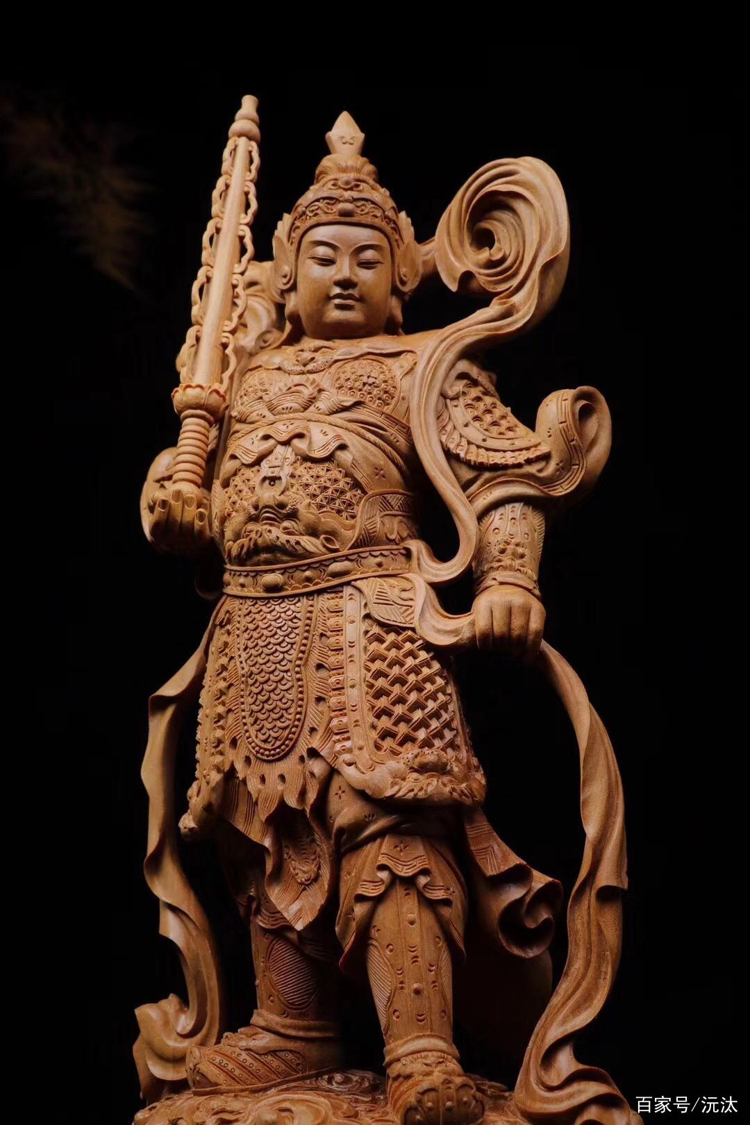韦陀菩萨的金刚杵扛在肩上，平端手中，杵在地上有什么不同含义？_百科TA说