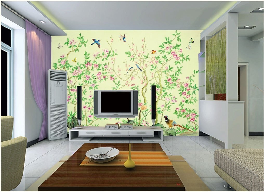 手绘电视背景墙