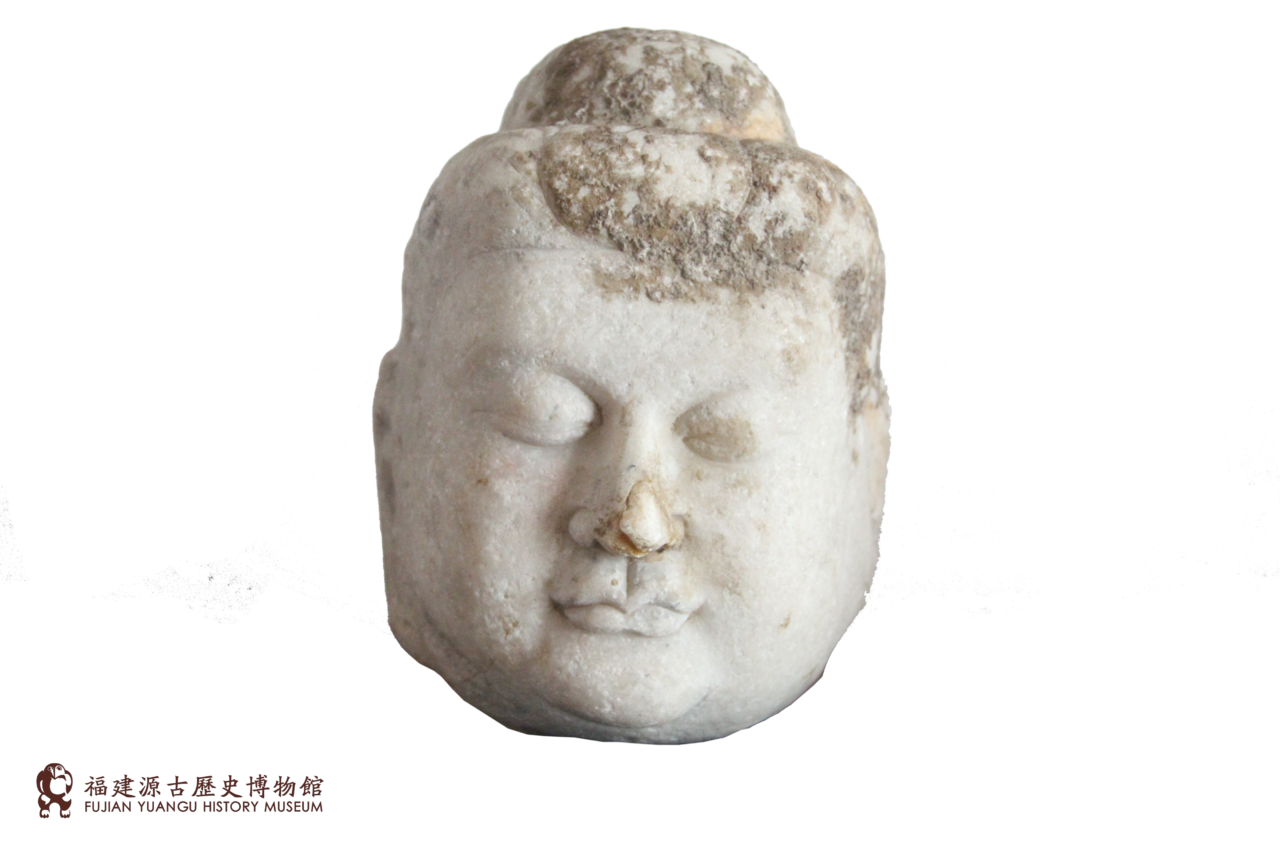 唐汉白玉石刻佛头