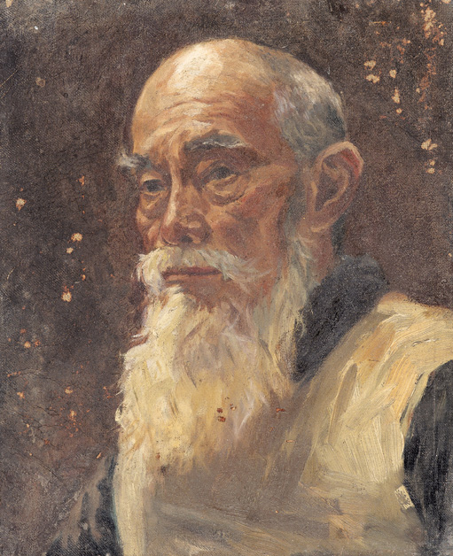 白胡子老人像
