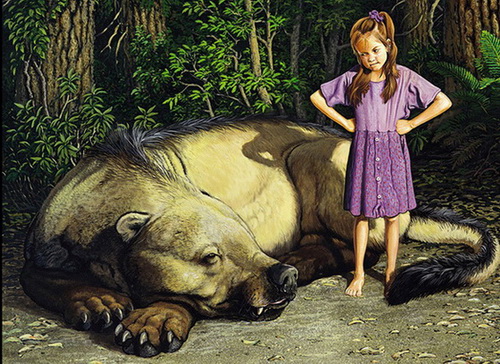  p>大鬣兽(megistotherium),又称伟鬣兽,顾名思义是一类有着巨大体形