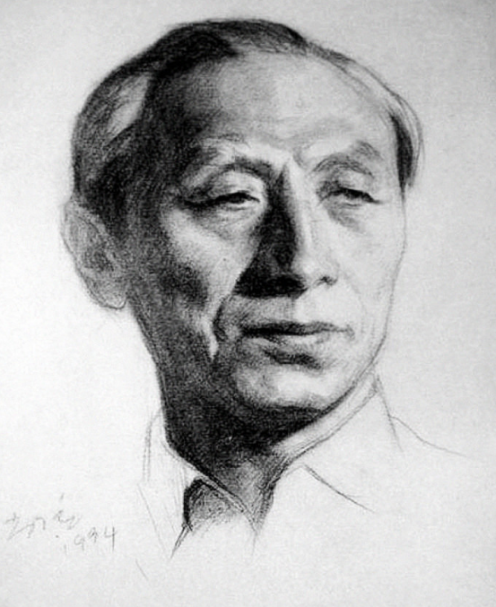  p>《画家詹建俊》是现代画家靳尚谊创作的一幅素描作品. /p>