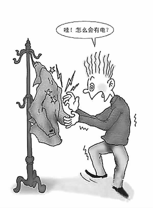 ">人体静电是由于人的身体上的衣物等相互摩擦产生的附着于人体上的<a