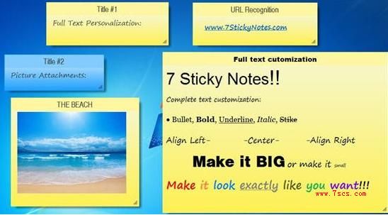 7 sticky notes桌面便签