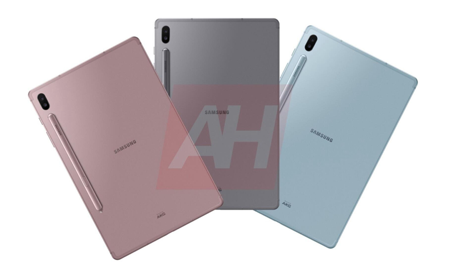 三星Galaxy Tab S6官方渲染图泄露，将配备手写笔和键盘_百科TA说