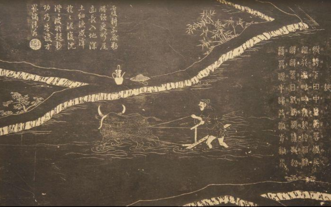 乾隆盛世的农耕理想——青花“春耕图”福寿如意抱月瓶赏析_百科TA说