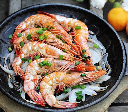 铁板串烧明虾