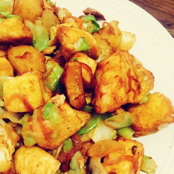 卷心菜炒馒头块