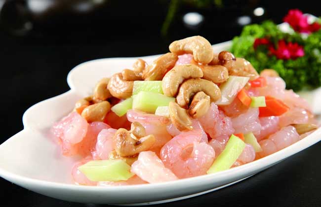 百合腰果炒虾仁