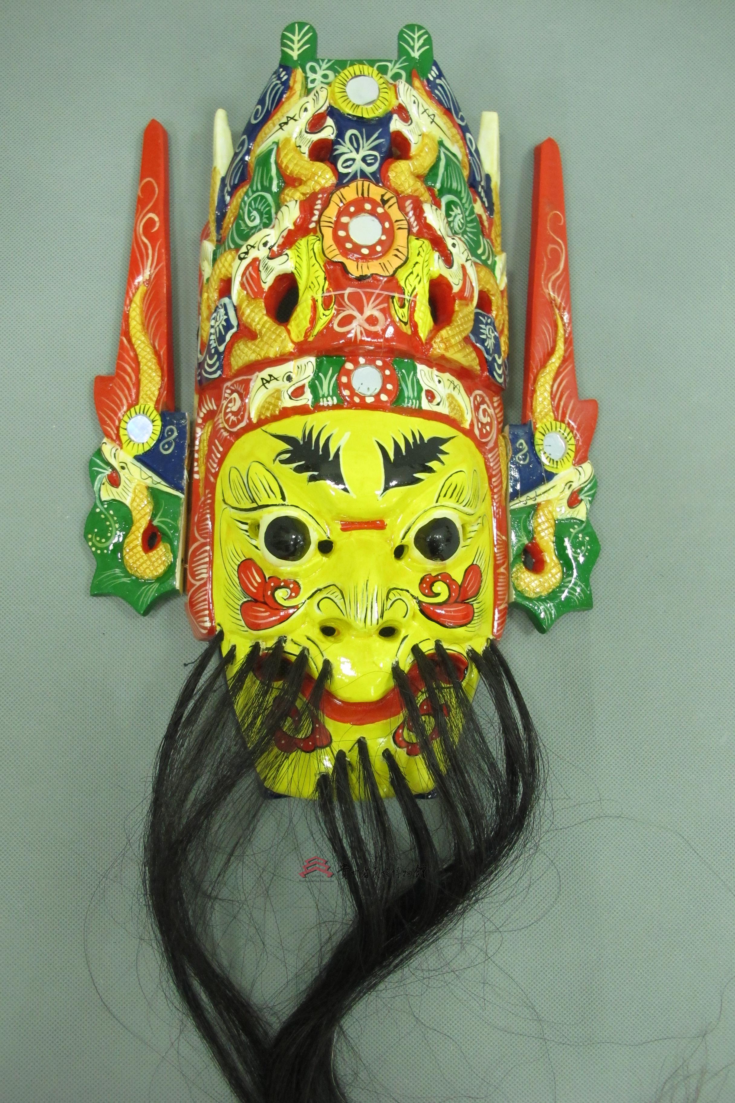 当代安顺地戏面具《封神榜》张绍